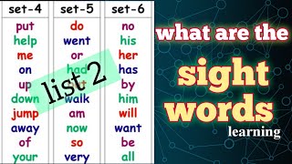 sight words  tricky words  popcorn words  high frequency words [upl. by Atirat]