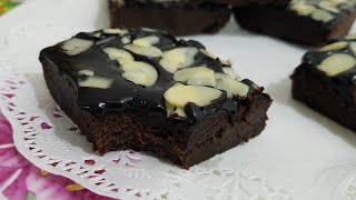 Quick No Bake Fudge BrowniesEggless brownies with out Oven Recipe by kitchen with Fatima [upl. by Alrep]