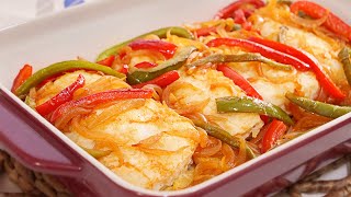 Bacalao a la Portuguesa Receta de Pescado fácil y riquísima [upl. by Poul]