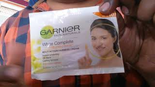 garnier skin naturals white complete10 rupees pouch reviewbenefitsusepricequantity [upl. by Adnilym]