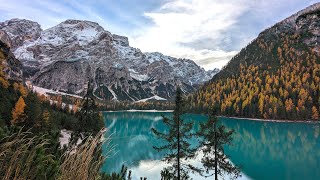 Pragser Wildsee im Herbst  Lago di Braies  autumn  drone footage [upl. by Adal71]