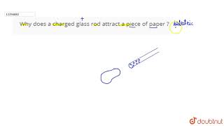 Why does a charged glass rod attract a piece of paper [upl. by Eugene]