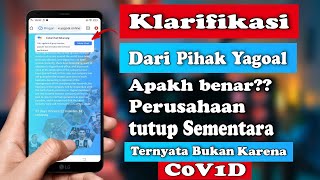 info Yagoal Hari Ini Klarifikasi dari Lider Yagoal Apakah Benar perusahaan tutup sementara [upl. by Cornwall]