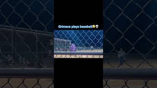 Grimace plays baseballbaseball sportsball baseballfield insidetheparkhomerun professionalsports [upl. by Noyrb]