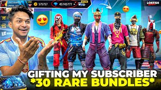 Gifting 20 Rare Bundles To My Subscriber RIP 40000 Diamonds Garena Free Fire [upl. by Asuncion]