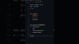 Python  Tkinter GUI onclick function python programming coding [upl. by Anaujd]