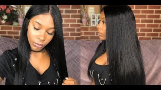 WIGENCOUNTERS BEGINNER FRIENDLY WIG 20 inches Indian remy long straight lace front human hair wig [upl. by Bullion]