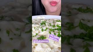 Hes ASMR creamy cheesy Alfredo pasta Mukbang bites only shorts viralvideo video fyp new edit [upl. by Keele688]