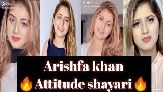 Arishfa khan latest new Shayari  latest new attitude shayari of Arishfa Khan [upl. by Aihsein]