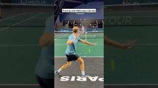 Training with Rafa Nadal looks like this 🚀 Practice with David Goffin the RPM 2022 tennis [upl. by Yolanda28]