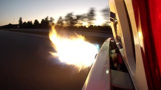 Ford GT spitting huge fire 345kmh [upl. by Esej]