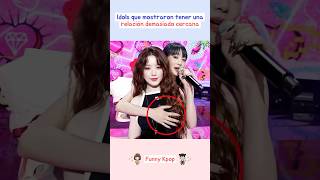 Idols que mostraron tener una relación demasiado cercana kpop shorts [upl. by Willette]