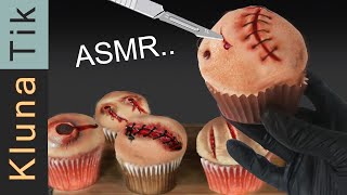 Gory Muffins for Halloween Skin Scars Pus and Spooky ASMR Sounds [upl. by Ardnek354]