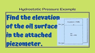 how to use a piezometer sample problem  Fluid Mechanics Lesson 6 [upl. by Affay706]