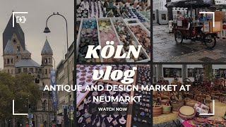 Cologne Köln Antique and Design Market at Neumarkt  Punjabi Speaking VLOG  Desi German Life 🇩🇪 [upl. by Alaet]