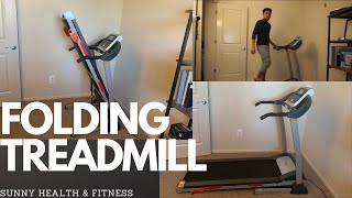 BEST FOLDING TREADMILL  SUNNY HEALTH AND FITNESS  RnR [upl. by Eirelav]