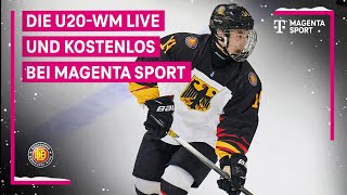 Die Eishockey U20WM live und kostenlos bei MagentaSport [upl. by Auhsuj]