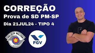 Correção Prova de Matemática PMSP 2024  FGV  Resolução comentada  Prof Francis Alcantara [upl. by Noseimaj]