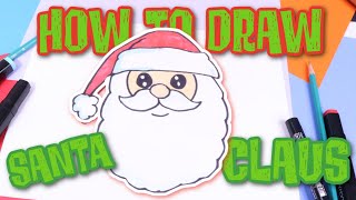 How to Draw Santa Claus Head for Kids [upl. by Mccreery]