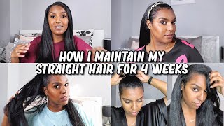 ONE MONTH OF STRAIGHT HAIR  HOW I MAINTAIN STRAIGHT NATURAL HAIR FOR 4 WEEKS [upl. by Voe]