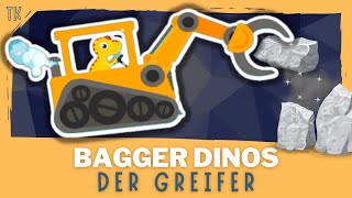 Bagger Dinos ⭐ Der Greifer  Kindervideos  Kinderfilme  telekids [upl. by Iohk344]