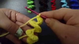 😉Tutorial Crochet😉 Rizos Espirales o Rulos en UNA SOLA CADENA DE INICIOHow to LOOPS Easy ENG [upl. by Sudnac572]