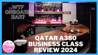 Luxury Air Travel Review Qatar Airways A380  Business Class [upl. by Eras]