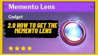 Genshin Impact 20  How to get the Memento Lens Gadget  Sacrificial Offering World Quest [upl. by Naresh]