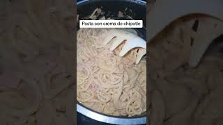 pasta con crema de chipotle recetas [upl. by Yablon509]