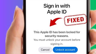 this apple id has been locked for security reasons you must unlock your account before signing in [upl. by Elok]