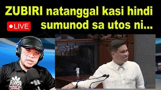 ZUBIRI tinanggal dahil hindi sumunod sa utos ni [upl. by Ordnasela]