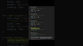 💻 CSS 8a 💻 text align and letter spacing 💻 css css3 csscourse html html5 [upl. by Chucho515]
