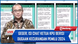 🔴LIVE Isi Chat Ketua KPU Berisi Dugaan Kecurangan Pemilu 2024 Dibuka Koalisi Sipil di DPR [upl. by Blackman401]