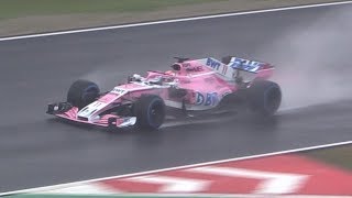 F1 2018 Cars on Wet TrackSlidesAquaplaningRiskes amp More [upl. by Harts692]