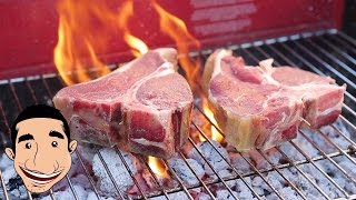 Grilled T Bone Steak Florentine Style  How to Cook a Florentine Steak  Cooking with Charcoal [upl. by Ellerrehs750]