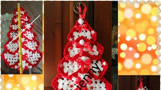 Albero di Natale Granny ad uncinettoCrochet Granny Christmas TreePom de Crăciun Bunicuță Croșetat [upl. by Iuqcaj]