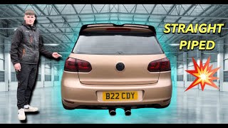 Golf TDI Gets Straight Piped Exhaust [upl. by Cheria]