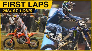 First Laps  2024 St Louis Supercross [upl. by Nauq643]