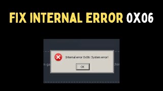 How To Fix Internal Error 0x06 System error On Windows 11 [upl. by Fisher]