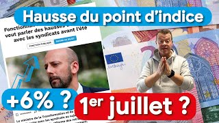 Vers 6 de hausse du point dindice de la fonction publique au 1er juillet 2023  fonctionnaire [upl. by Mad]