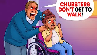 Dad put his overweight daughter in a wheelchair [upl. by Liuqa]