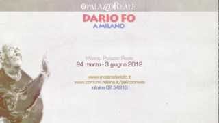 Dario Fo a Milano Lazzi sberleffi dipinti Palazzo Reale Milano [upl. by Annadal]