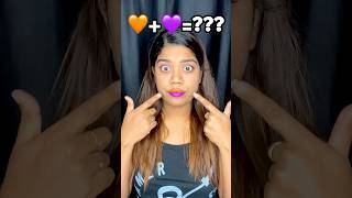 Crazy Lipstick Mixing Technique 🧡💜😳❓❓❓shorts makeuphacks trendingshorts [upl. by Mattheus635]