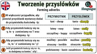 Tworzenie przysłówków w angielskim  Forming adverbs in English [upl. by Nathaniel]