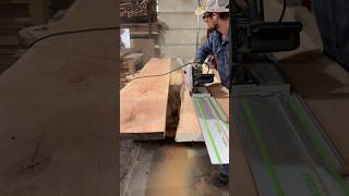 Gluing up a honey locust countertop out of two slabs [upl. by Amat847]