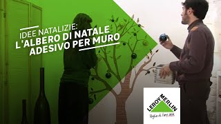 Idee natalizie lalbero di Natale adesivo per muro  Leroy Merlin [upl. by Hareehat]