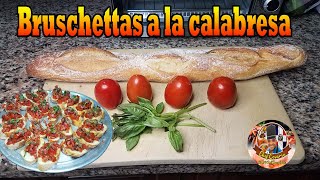 Si tiene pan y tomate las puedes preparar Bruschettas a la calabresa [upl. by Eizeerb]