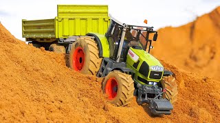 RC TRACTOR CLAAS STUCK RC TRUCKS RC TRACTORS RC HYDRAULIC MACHINES WORK HARD RC FARMING [upl. by Won]