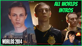 Worlds Has Had A Big Glow Up  Caedrel Reacts To All Worlds Intros 2011  2023 [upl. by Aksehcnarf732]