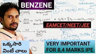 BENZENE PREPARATION AND PROPERTIES IPEEAMCETJEENEETINTER FIRST YAER CHEMISTRY [upl. by Ranjiv455]